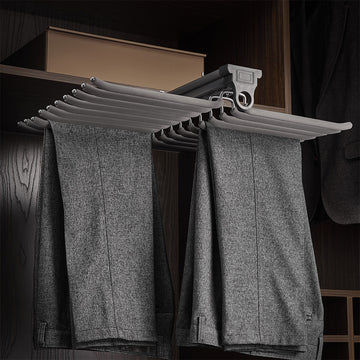 Top Mounted Pants Rack With Two-Row - MCS Series Grey
