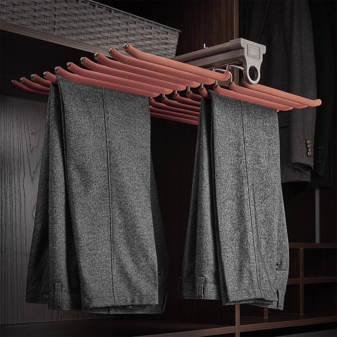 Top Mounted Pants Rack With Two-Row - MCS Series Red