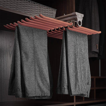 Top Mounted Pants Rack With Two-Row - MCS Series Red
