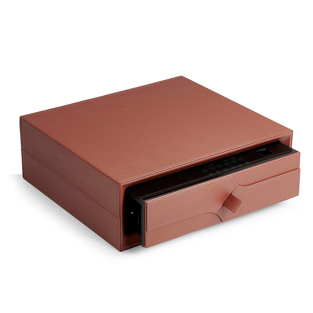 Leather Drawer With Password - MCS Series Red