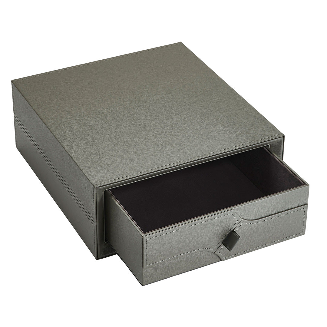 Leather Single Draw - MCS Series Grey
