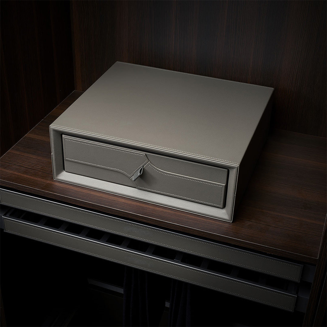 Leather Single Draw - MCS Series Grey