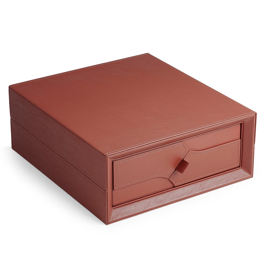 Leather Single Draw - MCS Series Red