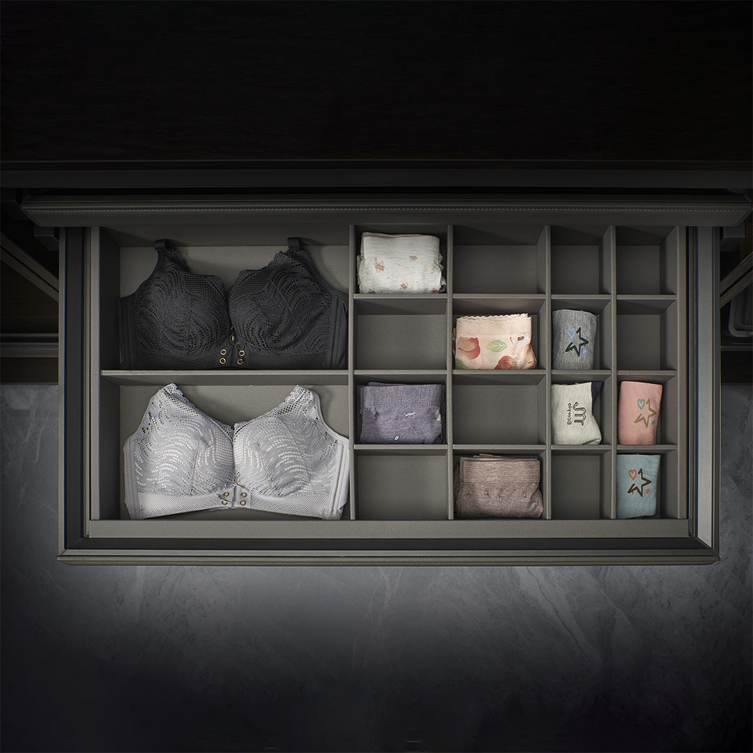 Leather Underwear Case - MCS Series Grey