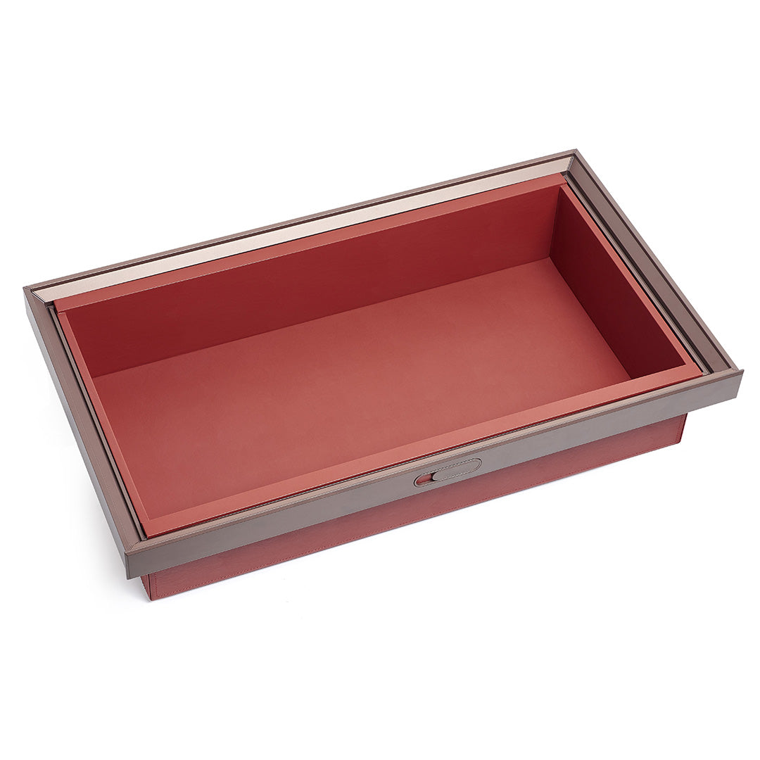Leather Storage Box - MCS Series Red