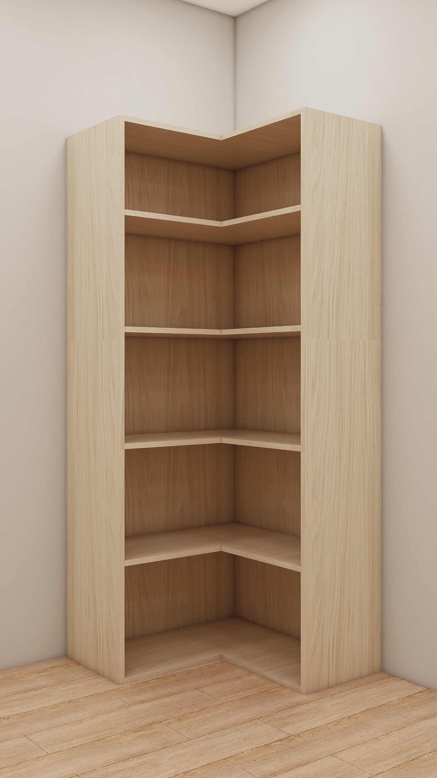 Corner Cabinet with 5 shelves