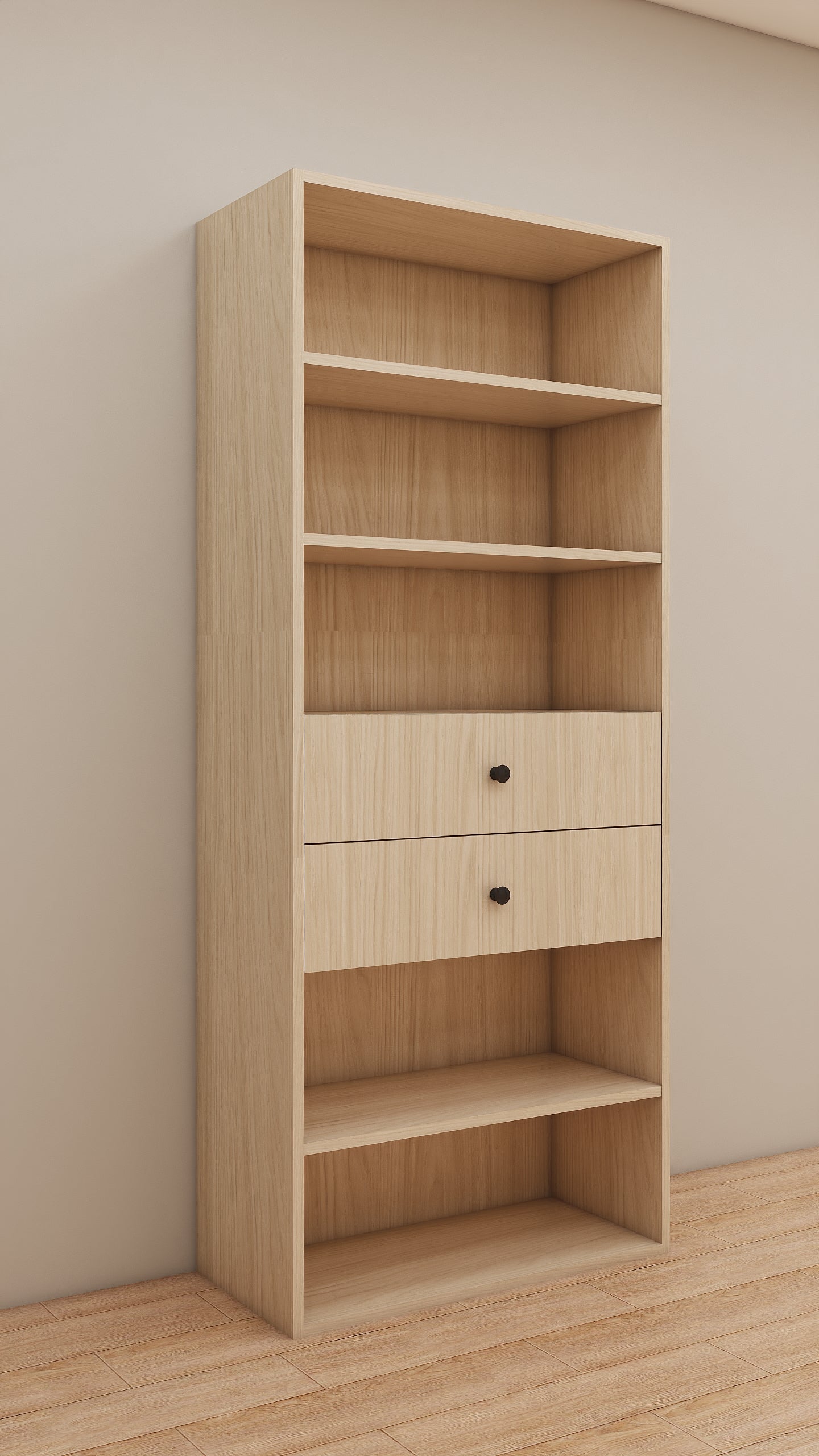 Two drawers Middle & Shelves Module