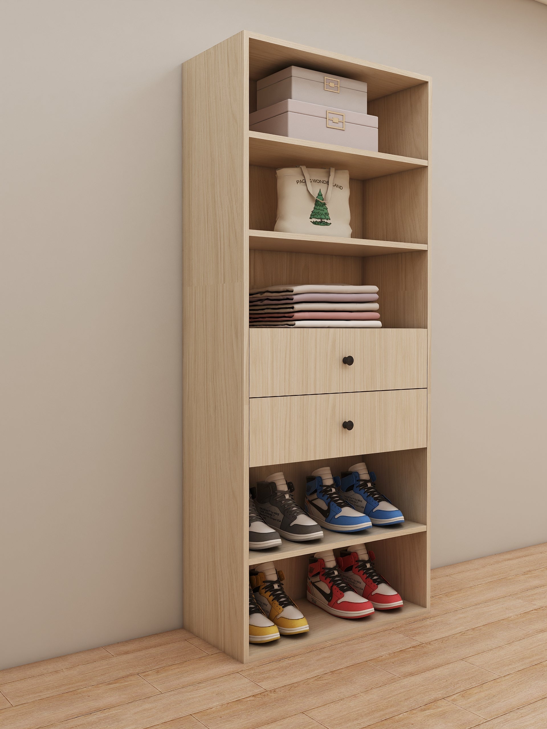 Two drawers Middle & Shelves Module