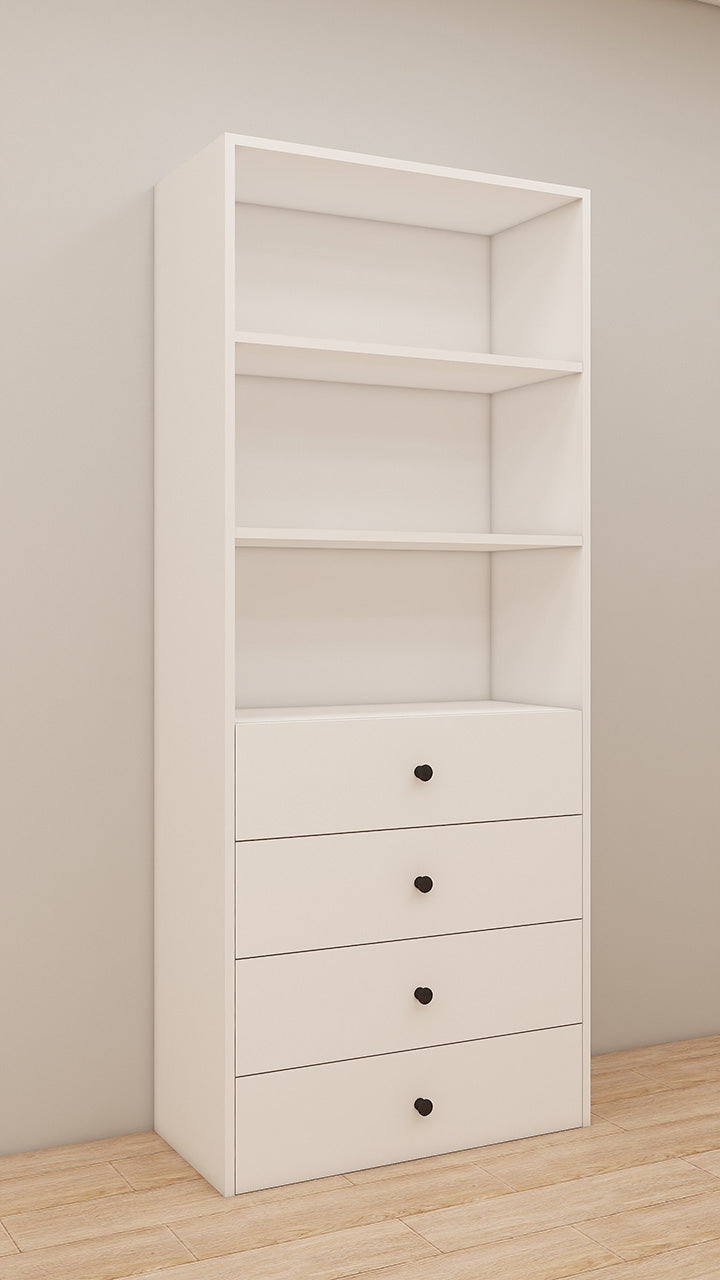 Four Drawers & Shelves Module