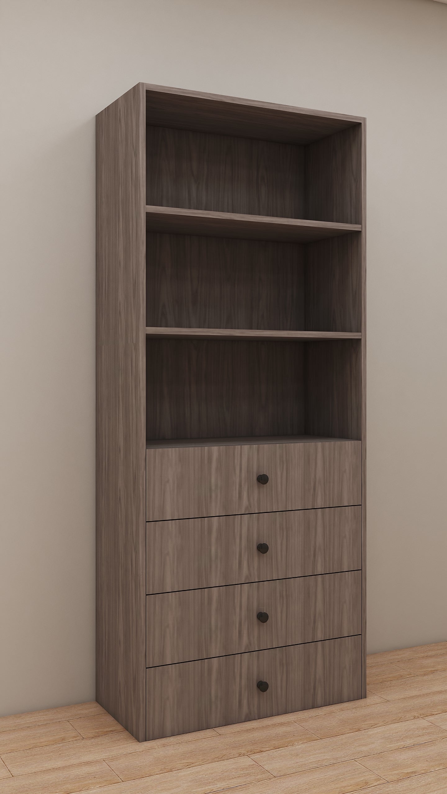 Four Drawers & Shelves Module