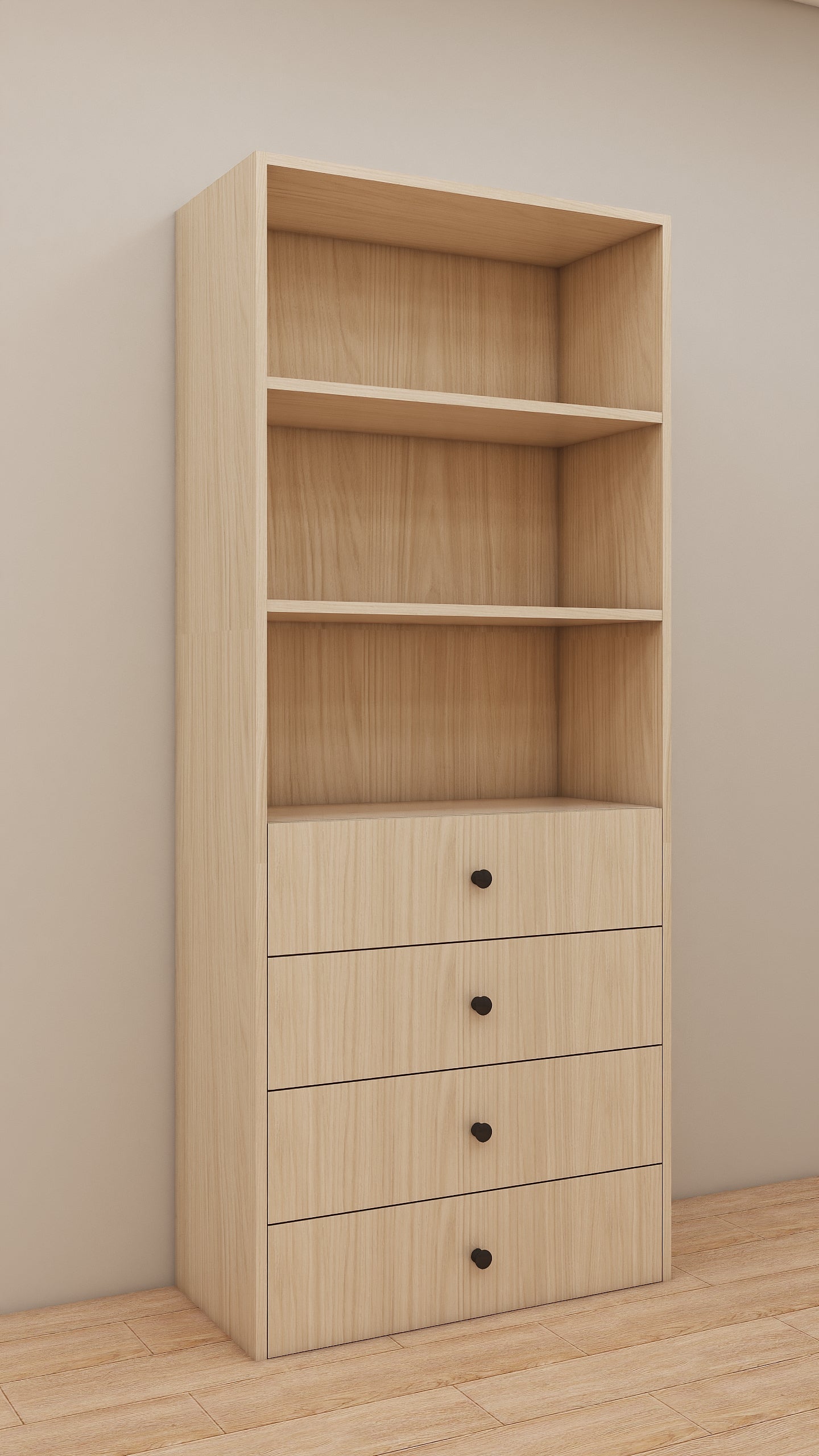 Four Drawers & Shelves Module