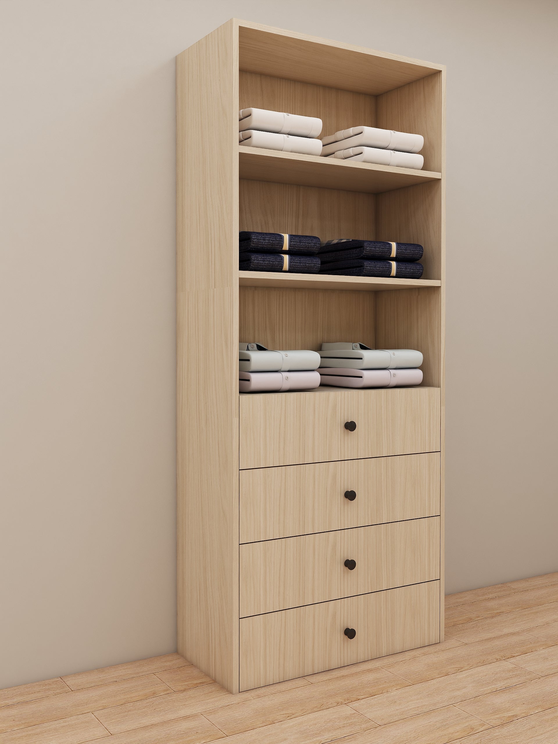 Four Drawers & Shelves Module