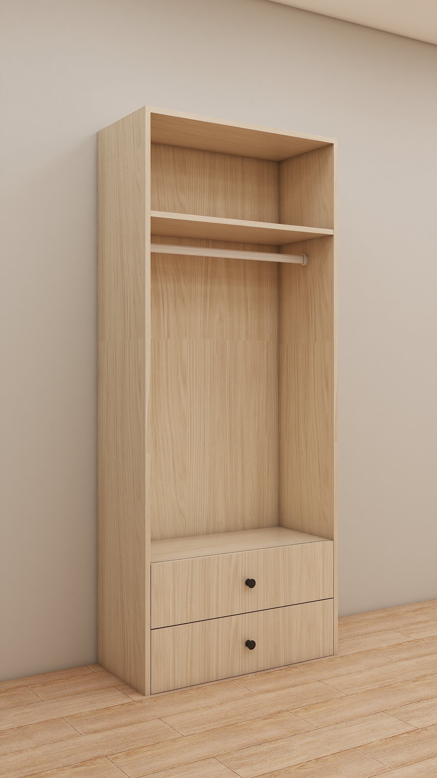 2 drawers & one shelf & one hanger Module